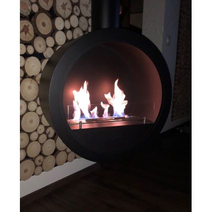 InFire - Hangende BIO haard Ø 70 cm 3kW zwart