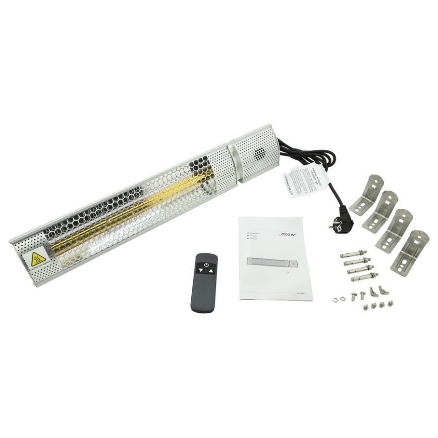 Infraroodstraler 1000/2000W/230V IP55 + afstandsbediening