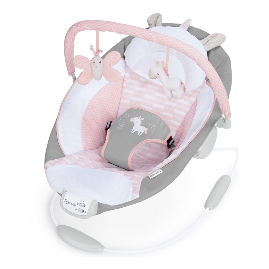 Ingenuity - Baby vibrerend ligbed met melodie FLORA THE UNICORN 3xC