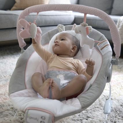 Ingenuity - Baby vibrerend ligbed met melodie FLORA THE UNICORN 3xC