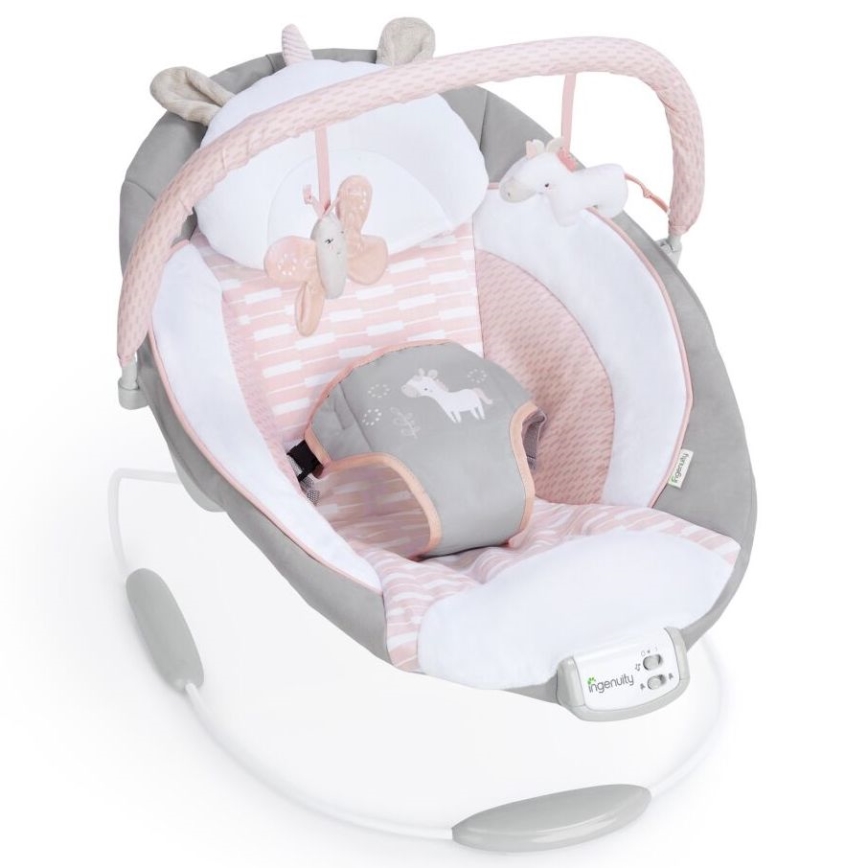 Ingenuity - Baby vibrerend ligbed met melodie FLORA THE UNICORN 3xC