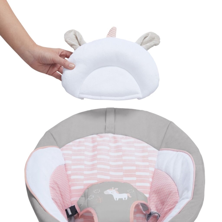Ingenuity - Baby vibrerend ligbed met melodie FLORA THE UNICORN 3xC