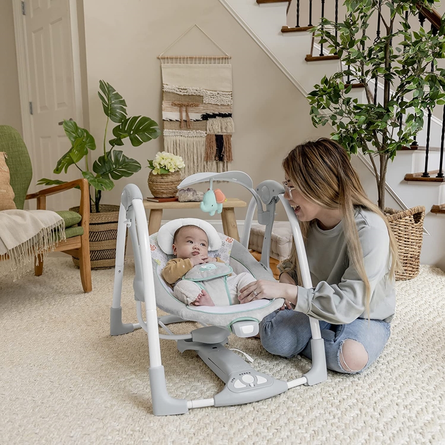 Ingenuity - Baby vibrerende schommel met melodie 2in1 WIMBERLY 4xD + 1xC