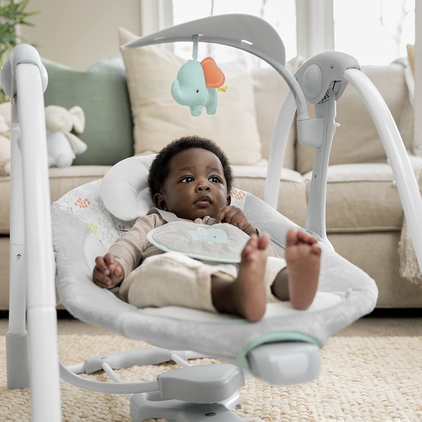 Ingenuity - Baby vibrerende schommel met melodie 2in1 WIMBERLY 4xD + 1xC
