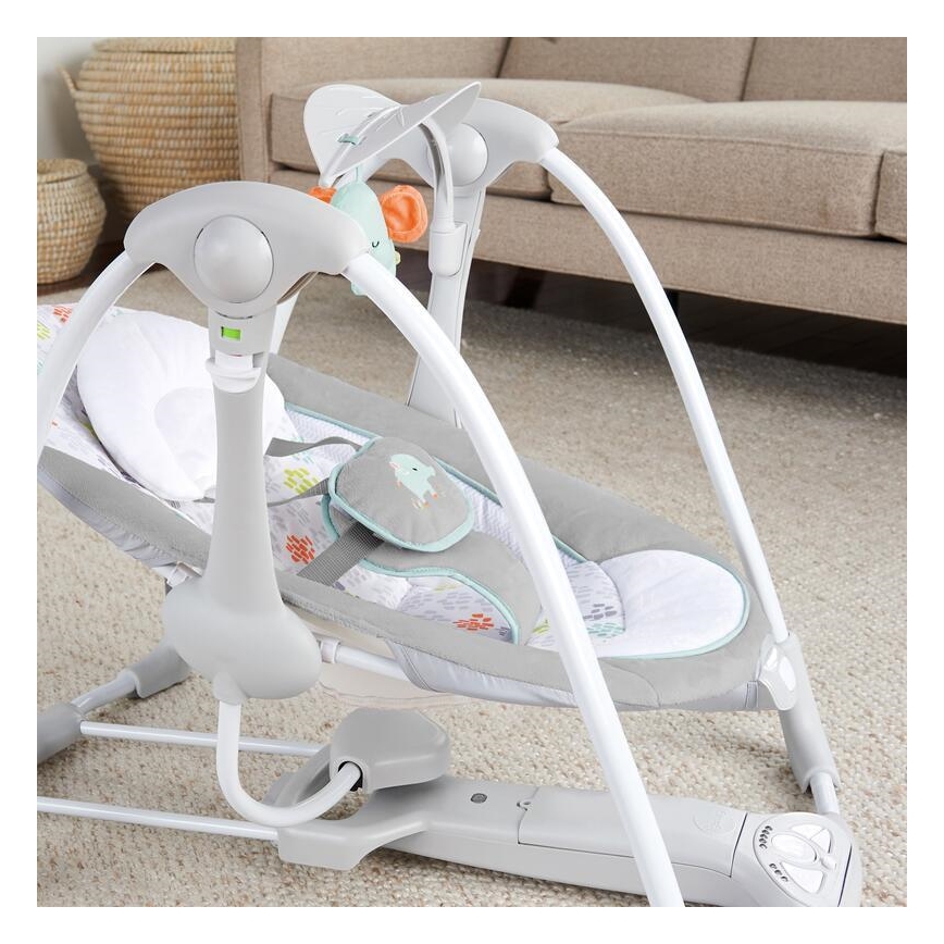 Ingenuity - Baby vibrerende schommel met melodie 2in1 WIMBERLY 4xD + 1xC