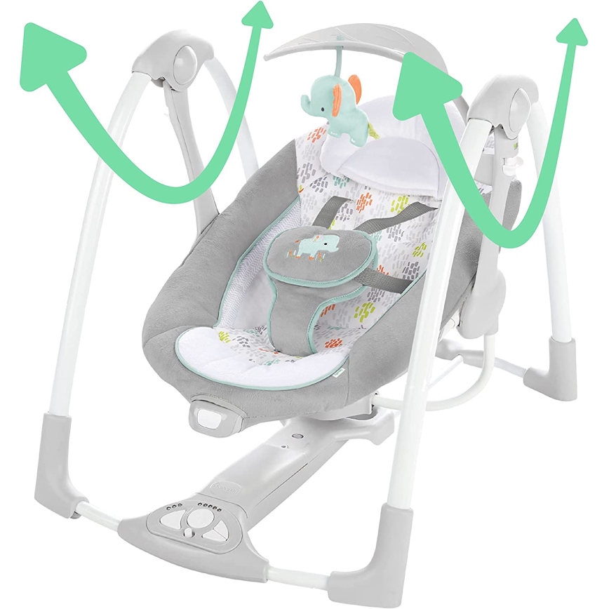 Ingenuity - Baby vibrerende schommel met melodie 2in1 WIMBERLY 4xD + 1xC
