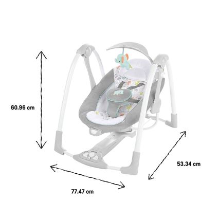 Ingenuity - Baby vibrerende schommel met melodie 2in1 WIMBERLY 4xD + 1xC