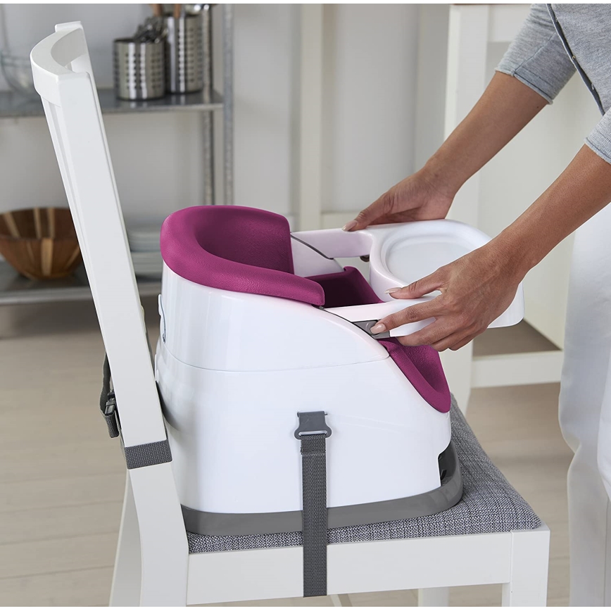Ingenuity - Eetkamerstoel kussen 2in1 BABY BASE roze