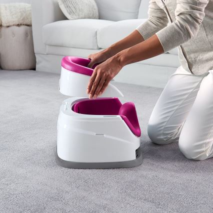 Ingenuity - Eetkamerstoel kussen 2in1 BABY BASE roze