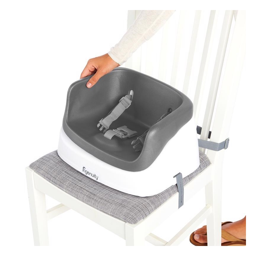 Ingenuity - Eetkamerstoelkussen 2in1 SMARTCLEAN TODDLER grijs