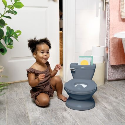 Ingenuity - Kinder-wc met geluidseffecten MY SIZE blauw 2xAAA