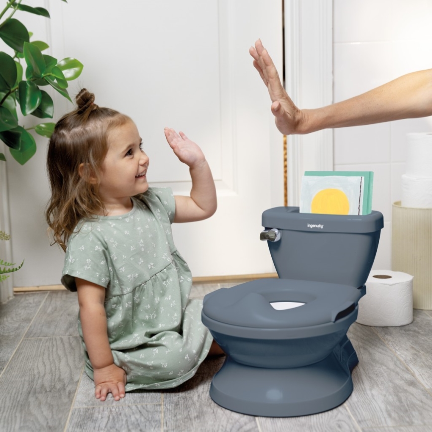 Ingenuity - Kinder-wc met geluidseffecten MY SIZE blauw 2xAAA