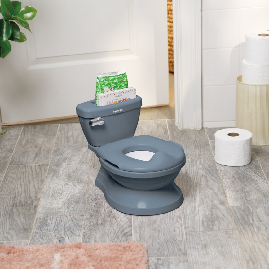 Ingenuity - Kinder-wc met geluidseffecten MY SIZE blauw 2xAAA
