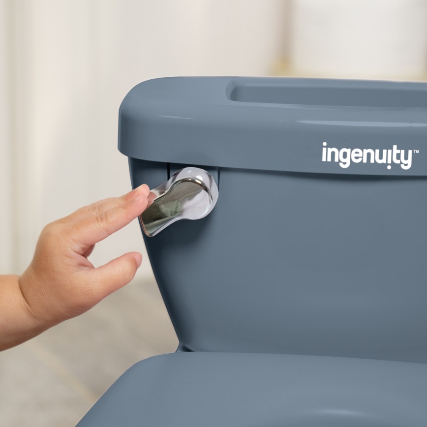 Ingenuity - Kinder-wc met geluidseffecten MY SIZE blauw 2xAAA