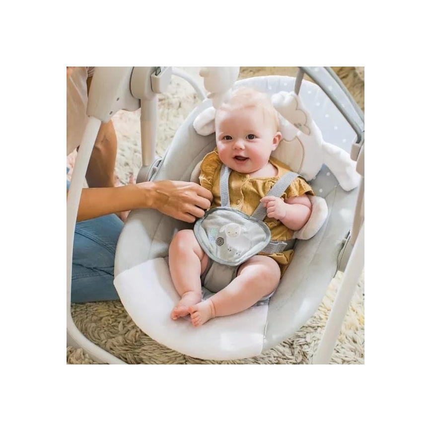 Ingenuity - Kinderen schommel met een melodie CUDDLE LAMB 4xLR14