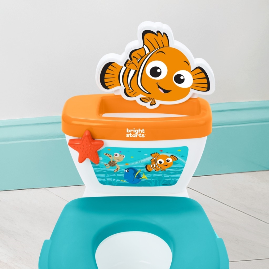 Ingenuity - Kindertoilet met geluid MY SIZE Finding Nemo 2xAAA