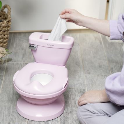 Ingenuity - Kindertoilet met geluid MY SIZE roze 2xAAA