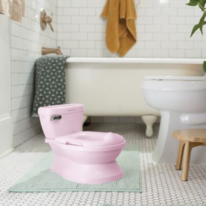Ingenuity - Kindertoilet met geluid MY SIZE roze 2xAAA