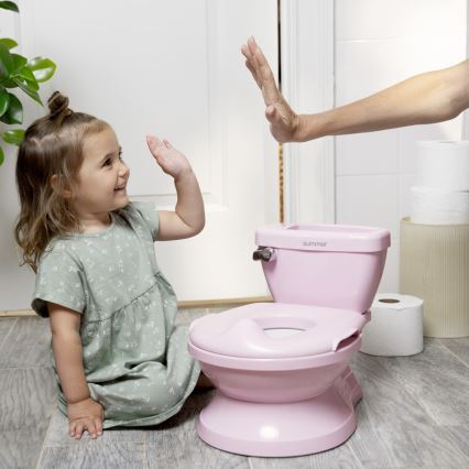 Ingenuity - Kindertoilet met geluid MY SIZE roze 2xAAA