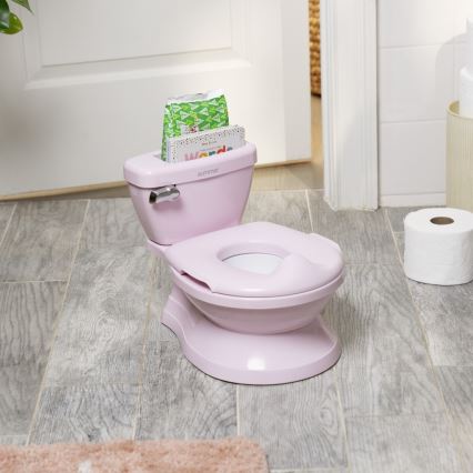 Ingenuity - Kindertoilet met geluid MY SIZE roze 2xAAA