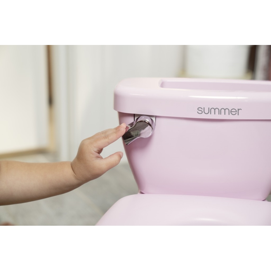 Ingenuity - Kindertoilet met geluid MY SIZE roze 2xAAA