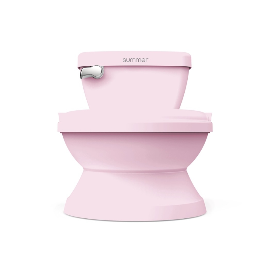 Ingenuity - Kindertoilet met geluid MY SIZE roze 2xAAA