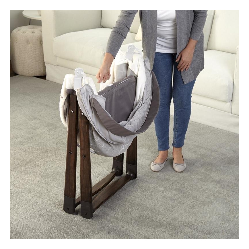 Ingenuity - Schommelwiegje voor baby's CARRINGTON grijs/bruin