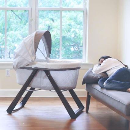 Ingenuity - Schommelwiegje voor baby's CARRINGTON grijs/bruin
