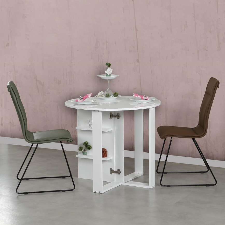 Inklapbare Tafel MIDDLE 77x90 cm wit