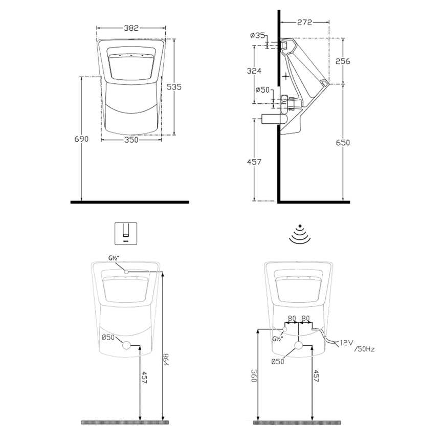 Isvea - Urinoir PURITY wit