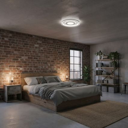 ITALUX - LED dimbare plafondlamp SIMNI LED/55W/230V 3000-6500K Ø 50 cm wit + afstandsbediening