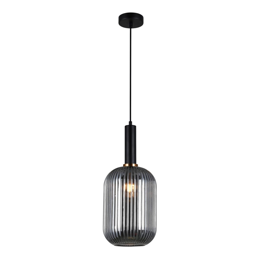 ITALUX - Hanglamp aan een koord ANTIOLA 1xE27/40W/230V diameter 20 cm zwart