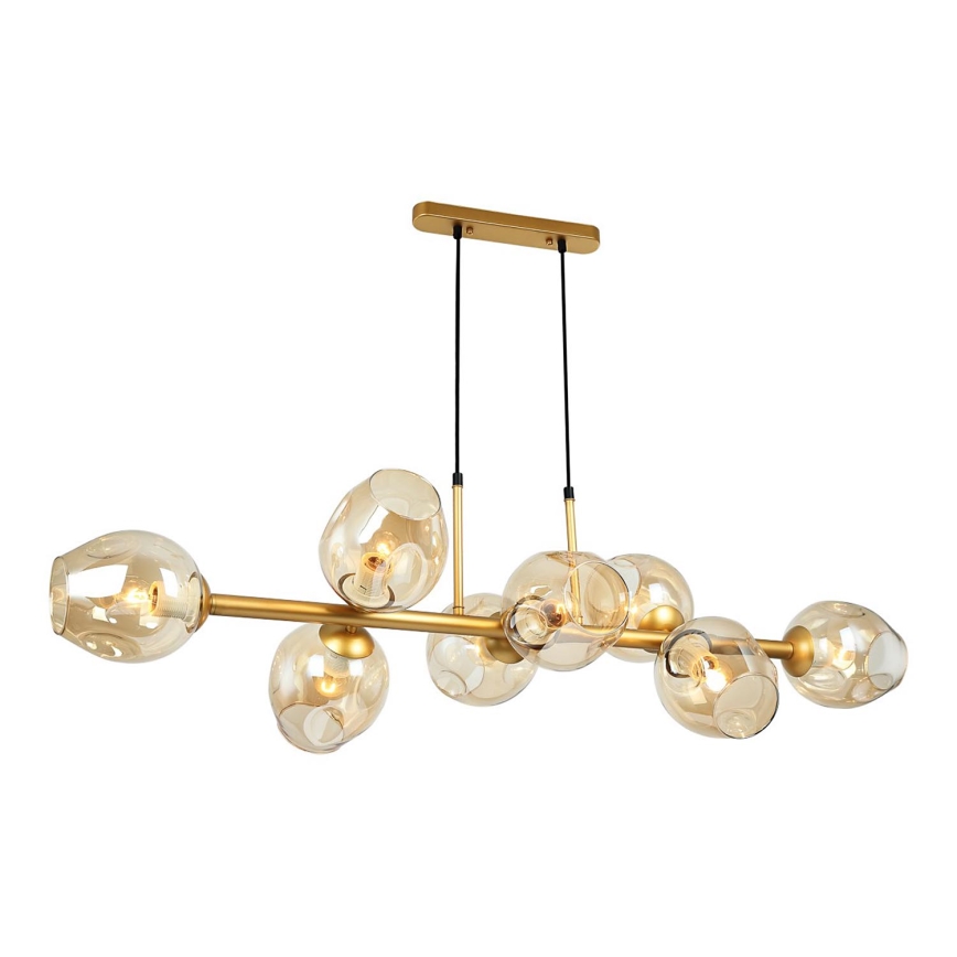 ITALUX - Hanglamp aan een koord BORGO 8xE27/40W/230V goud