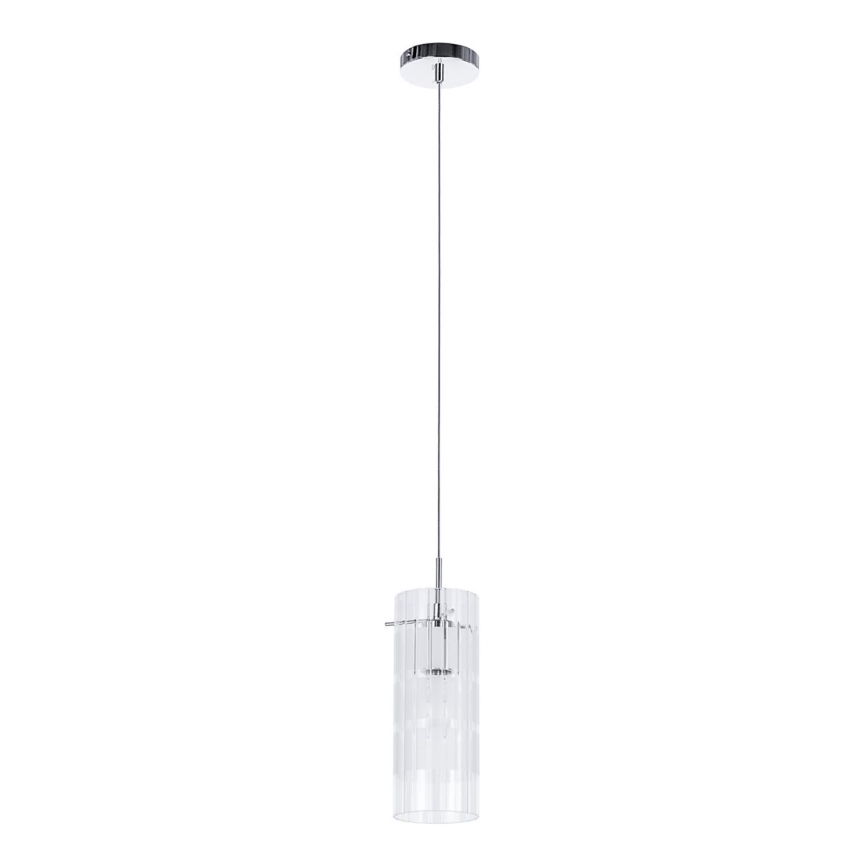 ITALUX - Hanglamp aan een koord MAX 1xE27/60W/230V glanzend chroom/doorzichtig
