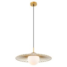 ITALUX - Hanglamp aan een koord SALLY 1xE27/40W/230V goud