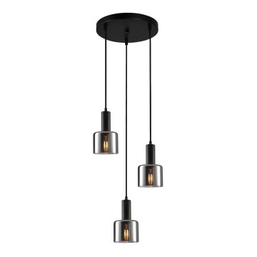 ITALUX - Hanglamp aan een koord SANTIA 3xE27/40W/230V zwart