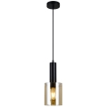 ITALUX - Hanglamp aan een koord SARDO 1xE27/40W/230V zwart/goud