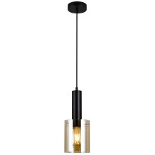ITALUX - Hanglamp aan een koord SARDO 1xE27/40W/230V zwart/goud