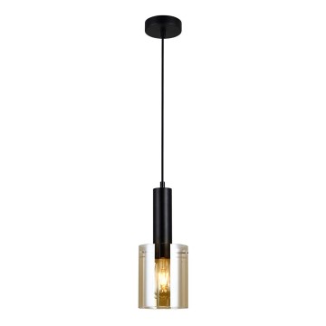 ITALUX - Hanglamp aan een koord SARDO 1xE27/40W/230V zwart/goud