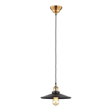 ITALUX - Hanglamp aan een koord VERDA 1xE27/40W/230V diameter 26 cm zwart