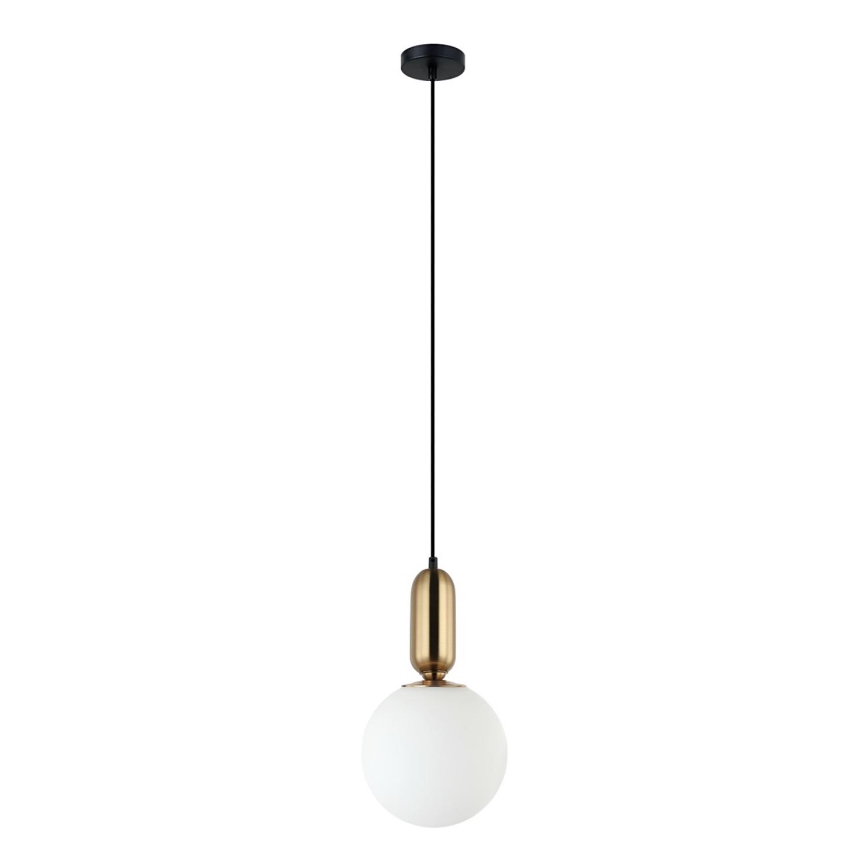 ITALUX - Hanglamp aan kabel ALDEVA 1xE27/40W/230V Ø 20 cm zwart/brons