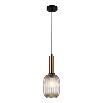ITALUX - Hanglamp aan kabel ANTIOLA 1xE27/40W/230V Ø 15 cm brons