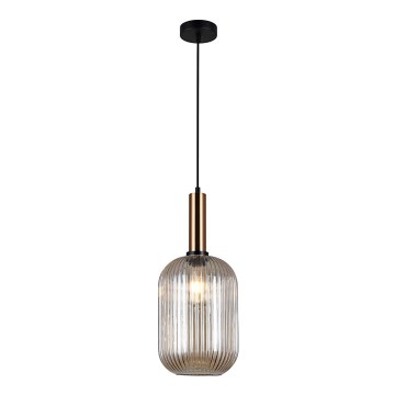 ITALUX - Hanglamp aan kabel ANTIOLA 1xE27/40W/230V Ø 20 cm brons
