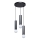 ITALUX - Hanglamp aan kabel MACERA 3xE27/40W/230V zwart