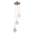 ITALUX - Hanglamp aan kabel PADRI 3xG9/5W/230V goudkleurig