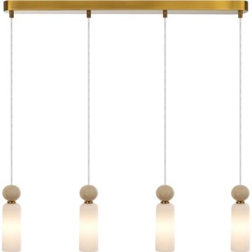 ITALUX - Hanglamp aan kabel SANTOS 4xG9/40W/230V goudkleurig
