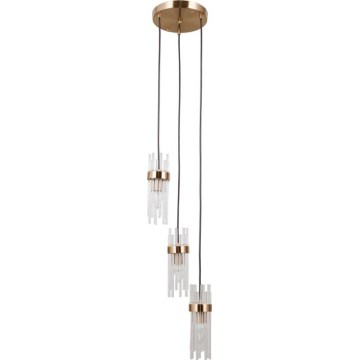 ITALUX - Hanglamp aan kabel TARASO 3xE14/40W/230V goudkleurig