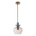 ITALUX - Hanglamp met kabel FANDA 1xE27/40W/230V goud/rookgrijs