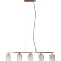 ITALUX - Hanglamp met kabel SIMONA 5xE14/40W/230V goudkleurig