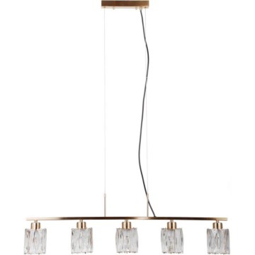 ITALUX - Hanglamp met kabel SIMONA 5xE14/40W/230V goudkleurig